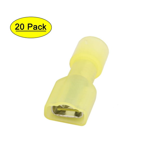 YELLOW 6.3mm HEAT SHRINK FEMALE SPADE INSULATED TERMINAL ELECTRICAL YELLOW 6.3mm HEAT SHRINK FEMALE SPADE INSULATED TERMINAL ELECTRICAL
